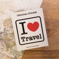 旅屋オリジナル　ステッカー　I Love Travel