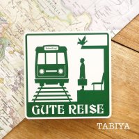 旅屋オリジナル　旅ステッカー　GUTE REISE/良い旅を！